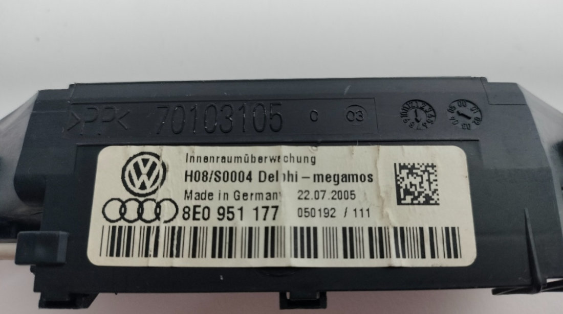 Senzor alarma AUDI A4 III (8EC, B7) [ 2004 - 2008 ] VAG 8E0 951 177 OEM 8E0951177