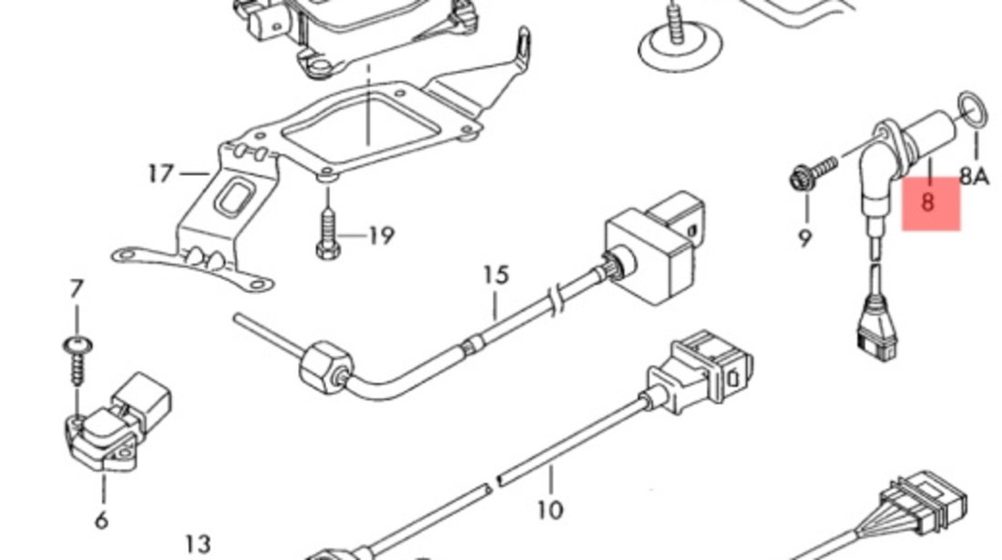 Senzor ax came Volkswagen Polo (9N1) Coupe 2003 1.2 6V VOLKSWAGEN POLO (9N_) [ 2001 - 2012 ] OEM 03D907601