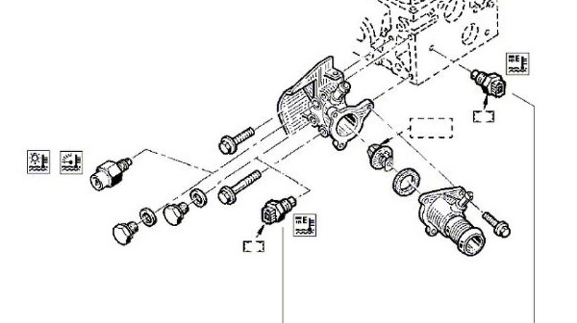 SENZOR CAPTOR TEMPERATURA LICHID RACIRE Logan1.4/1.6 RENAULT 226306024R <br>