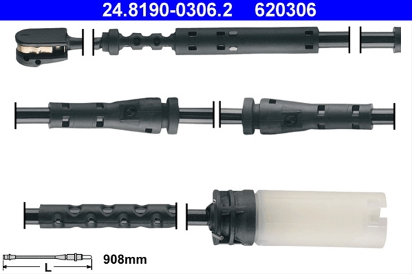 Senzor De Avertizare,uzura Placute De Frana Ate Mini 24.8190-0306.2