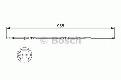 Senzor de avertizare,uzura placute de frana BMW X3 (F25) (2010 - 2016) BOSCH 1 987 473 511 piesa NOU...