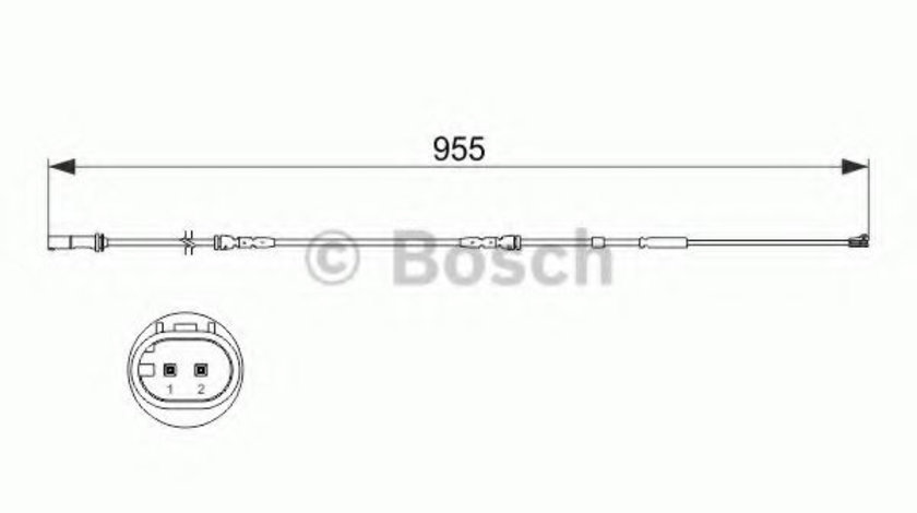 Senzor de avertizare,uzura placute de frana BMW X3 (F25) (2010 - 2016) BOSCH 1 987 473 511 piesa NOUA