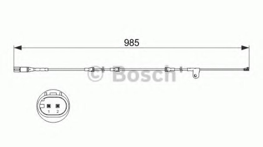 Senzor de avertizare,uzura placute de frana BMW X6 (E71, E72) (2008 - 2014) BOSCH 1 987 473 520 piesa NOUA