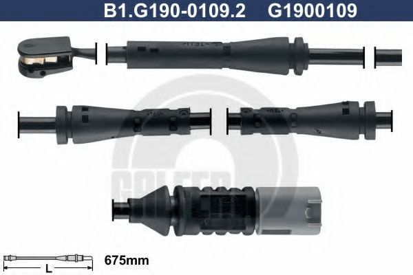 Senzor de avertizare,uzura placute de frana BMW Seria 1 (F20) (2010 - 2016) GALFER B1.G190-0109.2 piesa NOUA