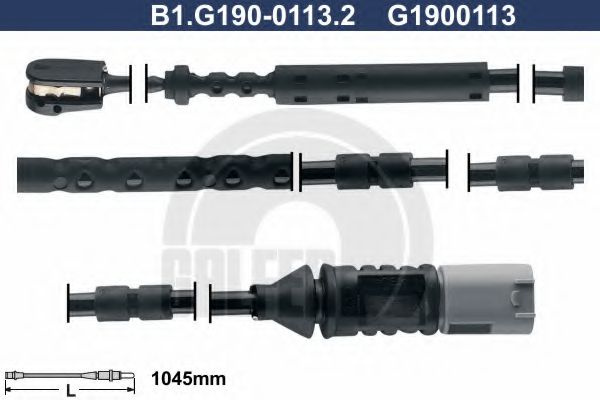 Senzor de avertizare,uzura placute de frana BMW Seria 1 (F20) (2010 - 2016) GALFER B1.G190-0113.2 piesa NOUA