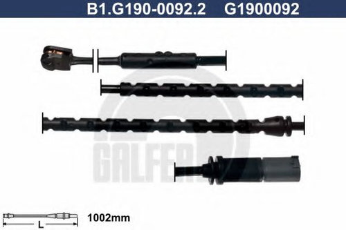 Senzor de avertizare,uzura placute de frana BMW X6 (E71, E72) (2008 - 2014) GALFER B1.G190-0092.2 pi...