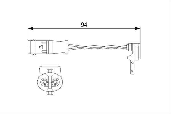 Senzor De Avertizare,uzura Placute De Frana Bosch Mercedes-Benz 1 987 474 553