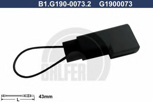 Senzor de avertizare,uzura placute de frana FORD TRANSIT bus (2006 - 2014) GALFER B1.G190-0073.2 pie...