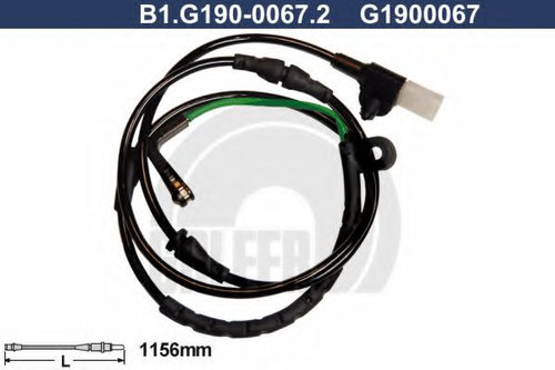 Senzor de avertizare,uzura placute de frana LAND ROVER RANGE ROVER SPORT (LS) (2005 - 2013) GALFER B...