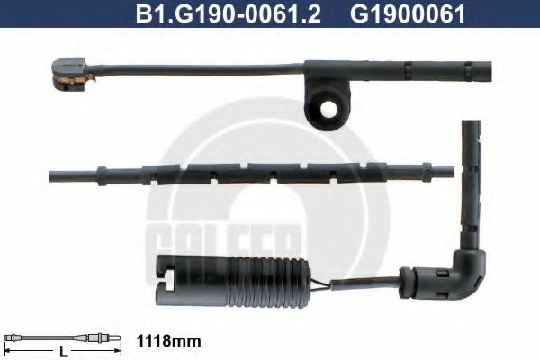 Senzor de avertizare,uzura placute de frana LAND ROVER RANGE ROVER III (LM) (2002 - 2012) GALFER B1.G190-0061.2 piesa NOUA