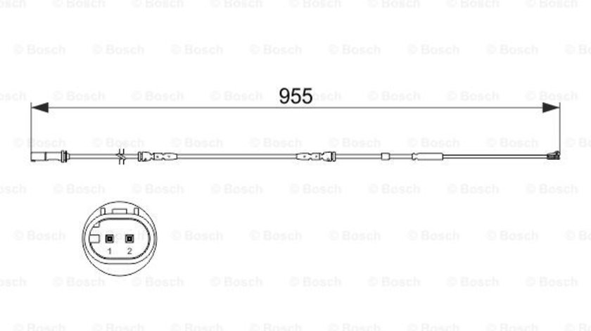 Senzor de avertizare,uzura placute de frana punte fata (1987473511 BOSCH) BMW