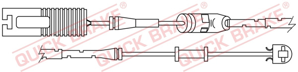 Senzor de avertizare,uzura placute de frana punte fata (WS0253A QBK) LAND ROVER