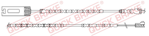 Senzor de avertizare,uzura placute de frana punte fata (WS0354A QBK) BMW