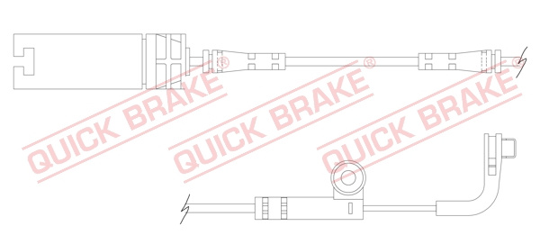 Senzor de avertizare,uzura placute de frana punte fata (WS0218A QBK) BMW