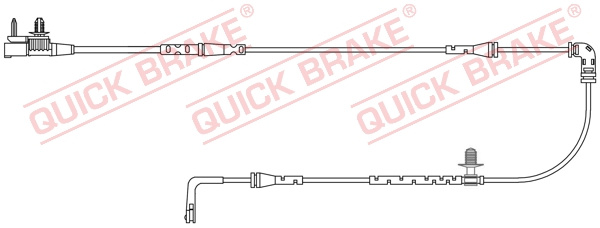 Senzor de avertizare,uzura placute de frana puntea spate (WS0414A QBK) LAND ROVER