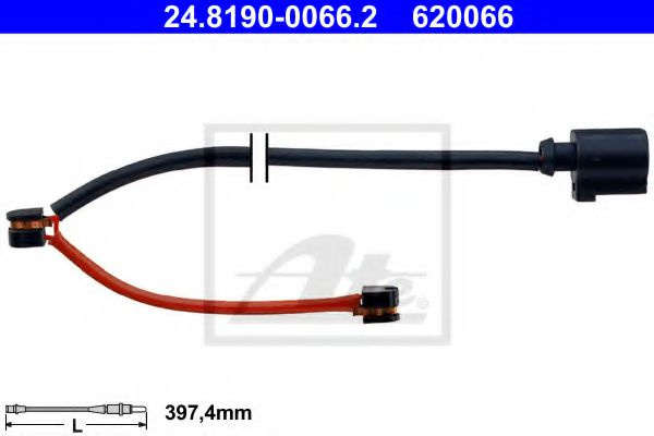 Senzor de avertizare,uzura placute de frana PORSCHE CAYENNE (9PA, 955) (2002 - 2010) ATE 24.8190-0066.2 piesa NOUA