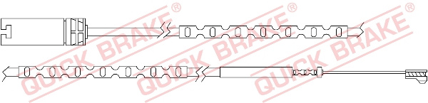 Senzor de avertizare,uzura placute de frana puntea spate (WS0308A QBK) MINI