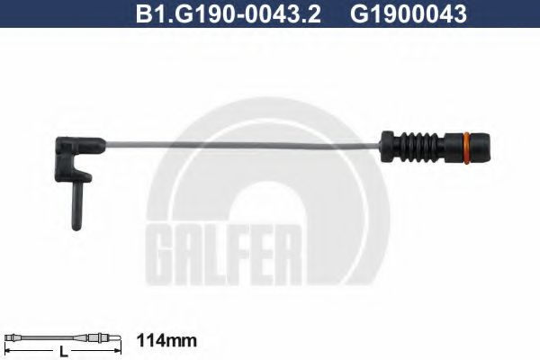 Senzor de avertizare,uzura placute de frana MERCEDES M-CLASS (W163) (1998 - 2005) GALFER B1.G190-0043.2 piesa NOUA