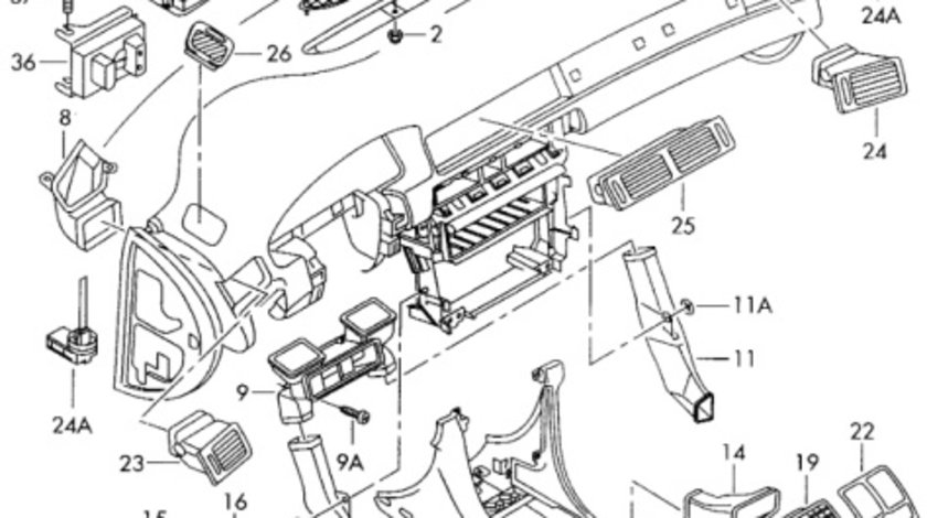 Senzor de impact Audi A6 4B 2002 2003 Sedan OEM 4D0907539