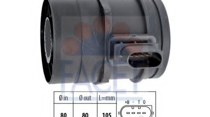 Senzor debit aer BMW Seria 7 (E65, E66, E67) (2001 - 2009) FACET 10.1126 piesa NOUA