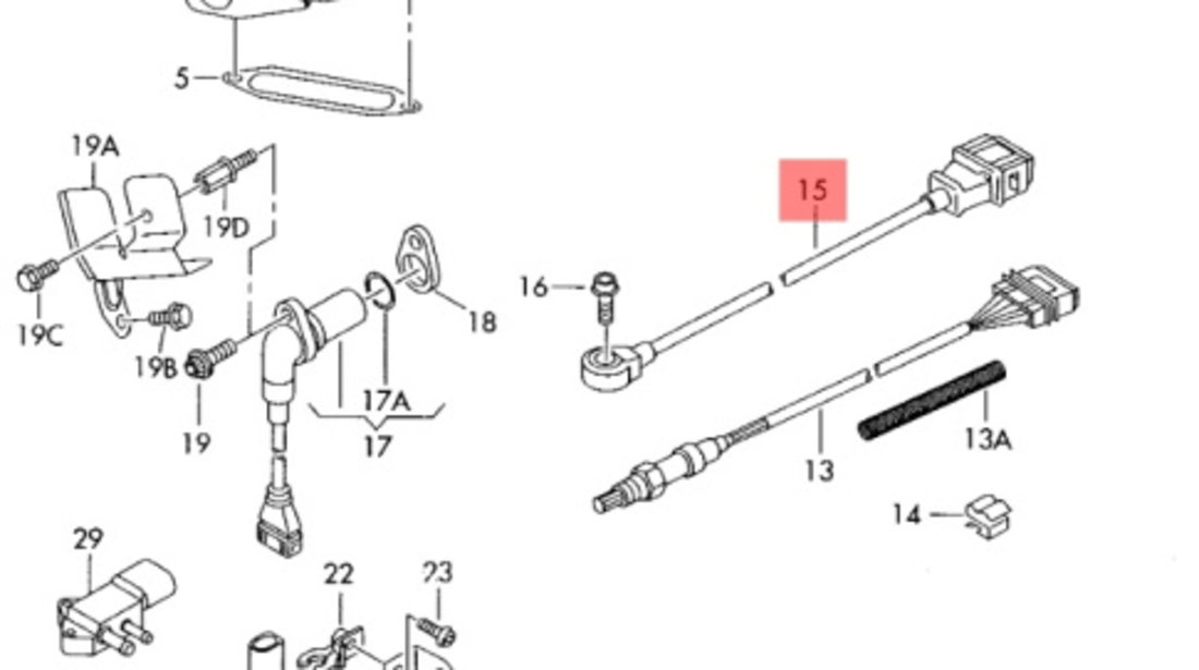 Senzor detonatie Audi A4 B6 (8E2) Sedan 2002 2.0 I OEM 06C905377