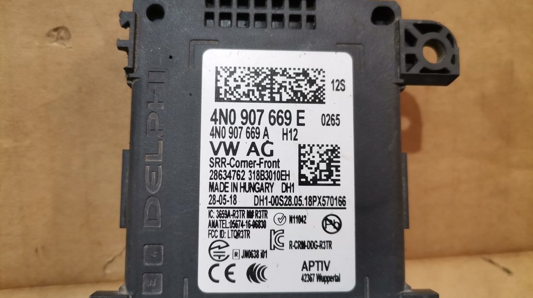 Senzor distronic Audi A6 A7 A8 E-TRON Q7 Q8 SRR (2018-2021) cod 4N0907669E, 4N0907669A