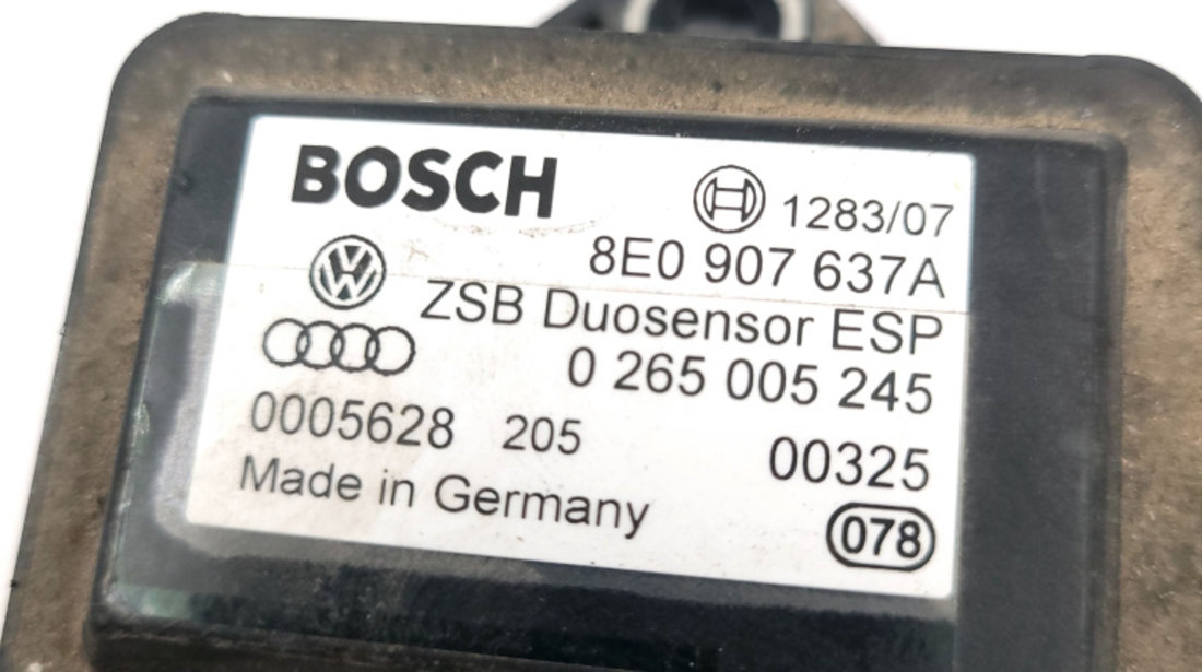 Senzor Esp Audi A4 B6 (8E) 2000 - 2004 8E0907637A, 8E0 907 637 A, 0 265 005 245, 0005628205, 0005628-205