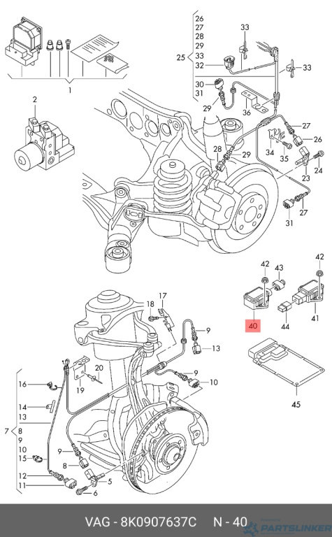 Senzor ESP Audi A4 B8 (8K) Avant 2011 2.0 TDI OEM 8K0907637C