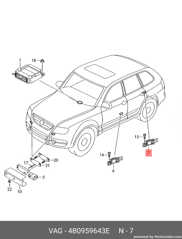 Senzor impact 4B0959643E Audi A3 8P Sportback 2005 2.0 tdi BKD OEM 4B0959643E