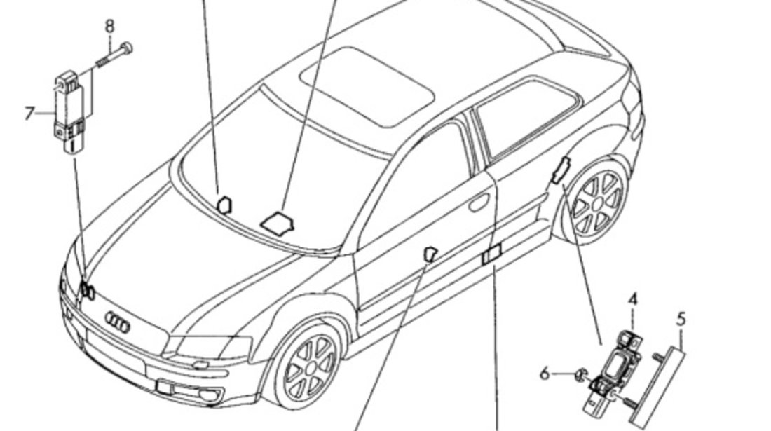 Senzor impact airbag Audi A4 B7 (8E)Berlina 2007 1.9 TDI OEM 8P0955557