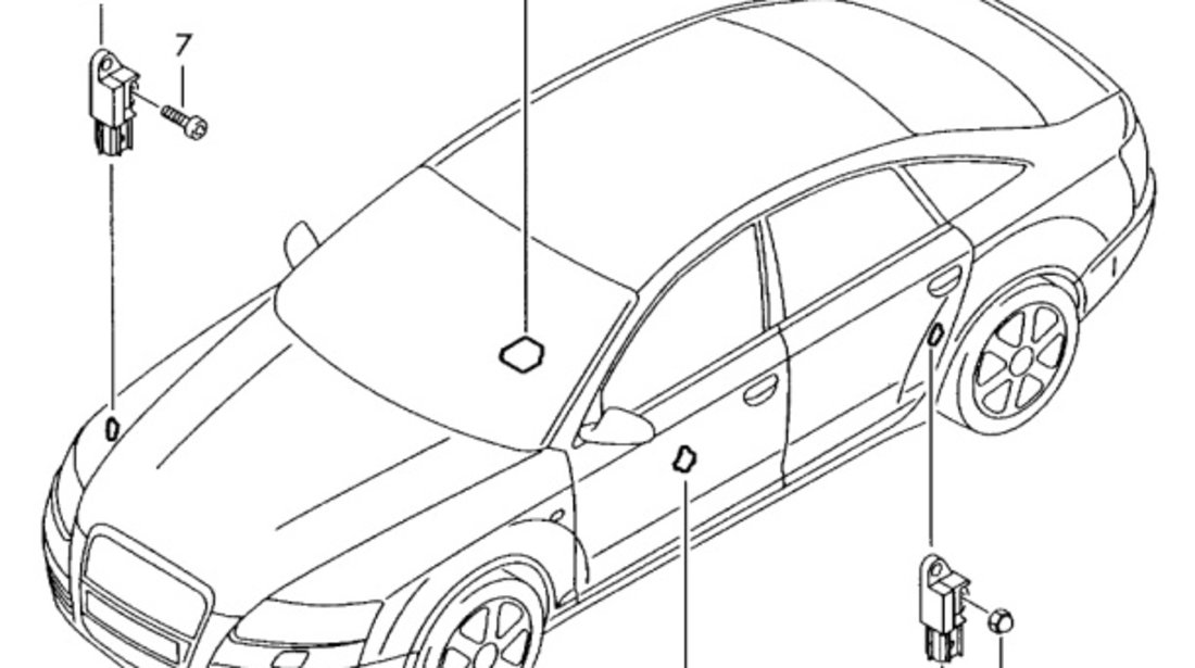 Senzor impact airbag AUDI A4 IV Avant (8K5, B8) [ 2007 - 2015 ] TDI (CAGA, CJCA, CMEA, CMFA) 105KW|143HP VAG OEM 1K0909606C