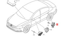 Senzor impact airbag Volkswagen Passat B7 (365) Va...