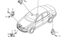 Senzor impact airbag Volkswagen Passat B7 (365) Va...
