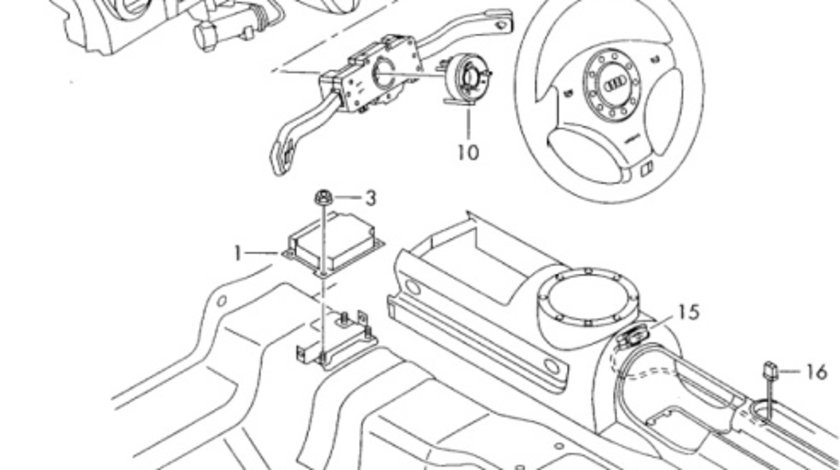 Senzor impact Audi A3 (8P) Hatchback 2005 2.0 TDI OEM 4B0959643D