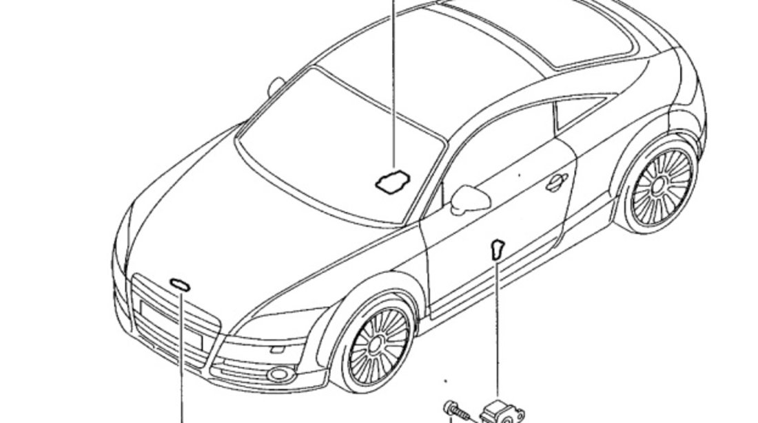 Senzor impact Audi A4 B7 (2004-2008) 8P0955557 OEM 8P0955557