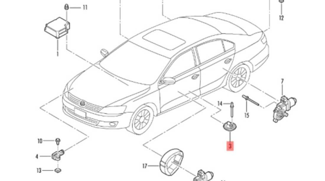 Senzor impact lateral Volkswagen Golf 6 (5K1) Hatchback 2011 1.4 TSI OEM 5K0959354