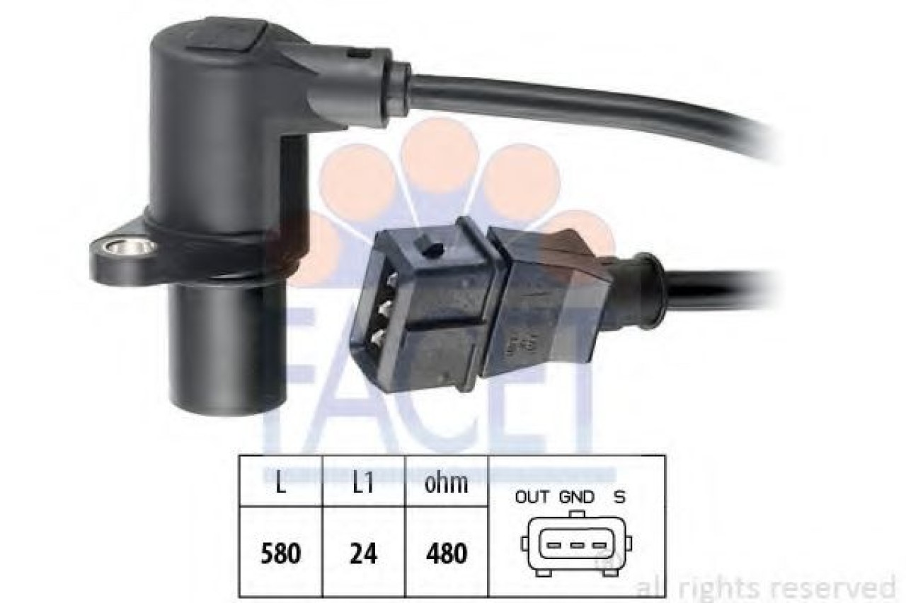 Senzor impulsuri, arbore cotit AUDI A4 (8D2, B5) (1994 - 2001) FACET 9.0297 piesa NOUA