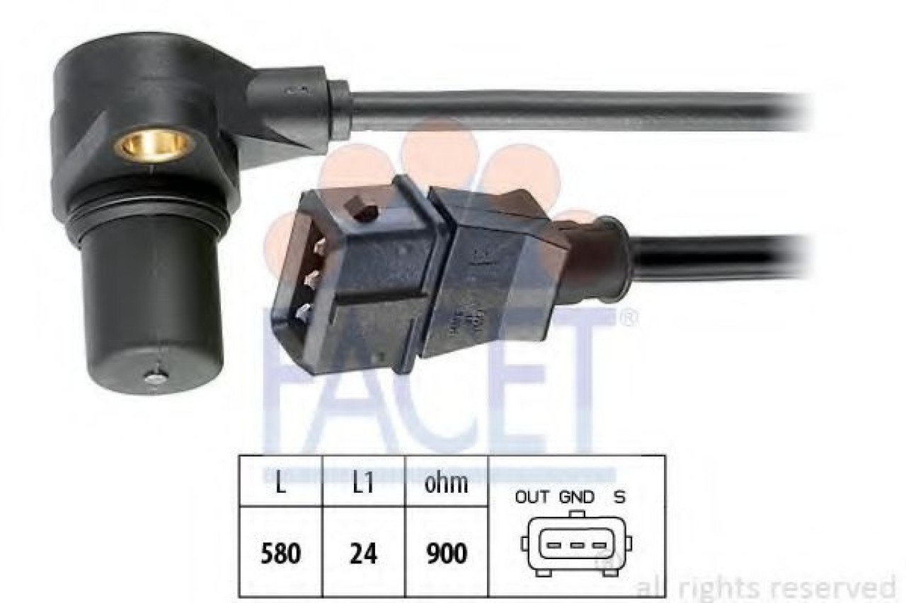 Senzor impulsuri, arbore cotit AUDI A4 (8D2, B5) (1994 - 2001) FACET 9.0215 piesa NOUA