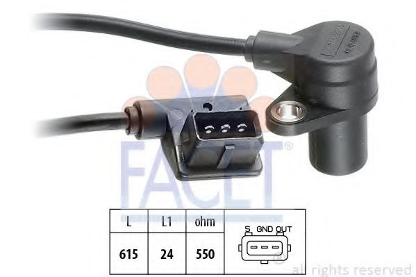 Senzor impulsuri, arbore cotit BMW Seria 3 (E36) (1990 - 1998) FACET 9.0049 piesa NOUA
