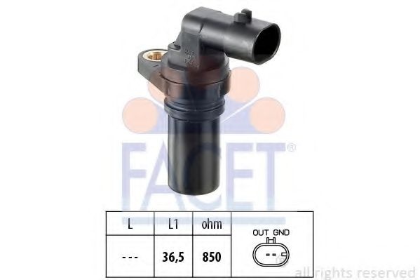 Senzor impulsuri, arbore cotit CITROEN NEMO caroserie (AA) (2008 - 2016) FACET 9.0407 piesa NOUA