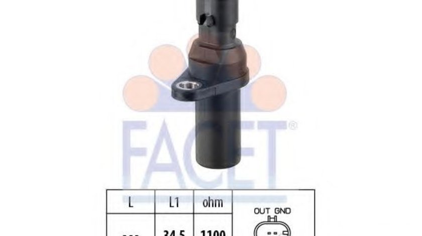 Senzor impulsuri, arbore cotit FIAT 500 C (312) (2009 - 2016) FACET 9.0378 piesa NOUA