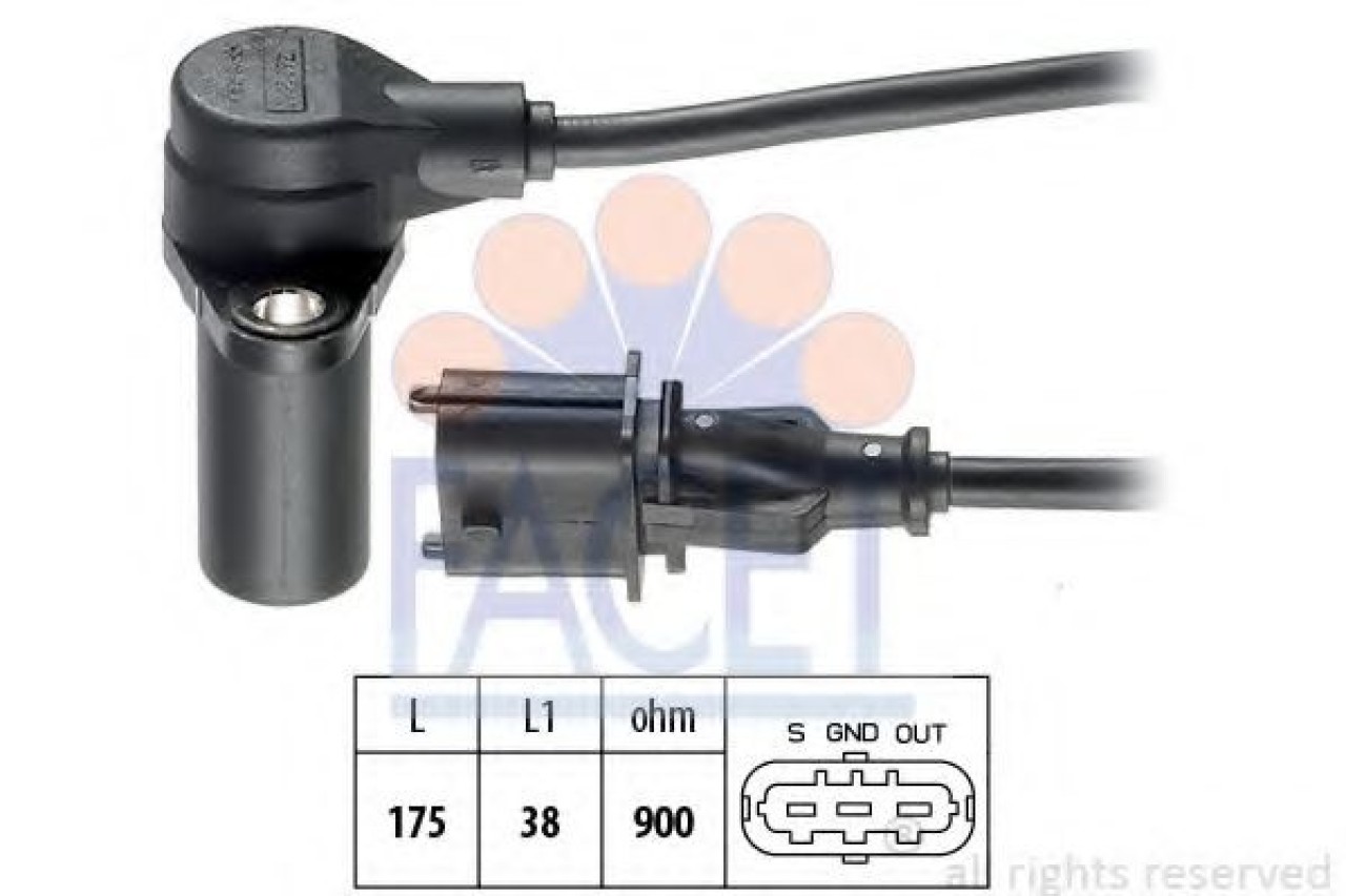 Senzor impulsuri, arbore cotit FIAT DUCATO caroserie (244) (2002 - 2016) FACET 9.0382 piesa NOUA