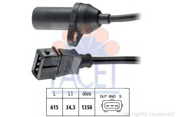 Senzor impulsuri, arbore cotit FIAT PUNTO (188) (1999 - 2016) FACET 9.0053 piesa NOUA
