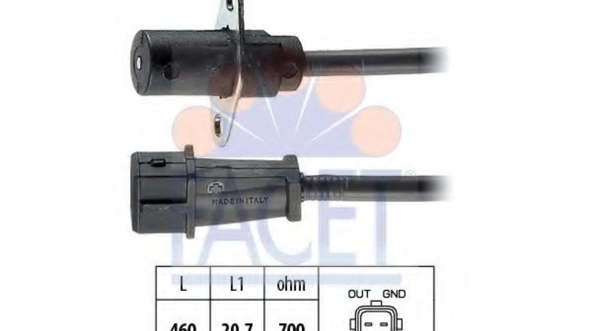 Senzor impulsuri, arbore cotit FIAT STRADA II (138A) (1982 - 1988) FACET 9.0005 piesa NOUA