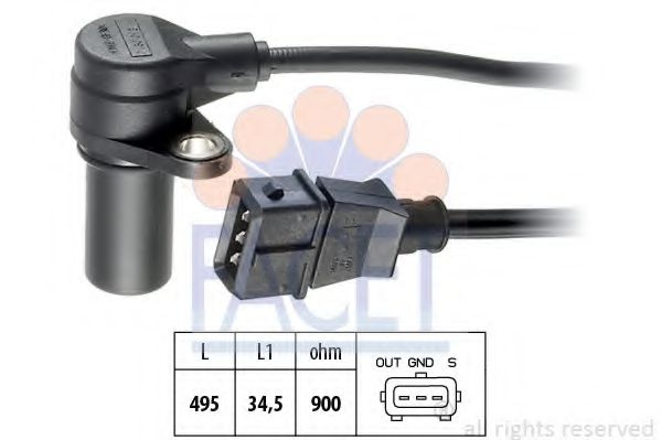 Senzor impulsuri, arbore cotit OPEL VECTRA B Combi (31) (1996 - 2003) FACET 9.0160 piesa NOUA