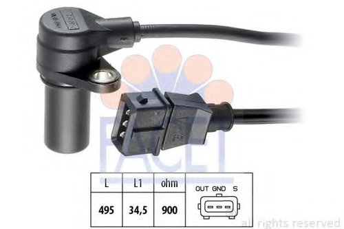 Senzor impulsuri, arbore cotit OPEL VECTRA C Combi (2003 - 2016) FACET 9.0160 piesa NOUA