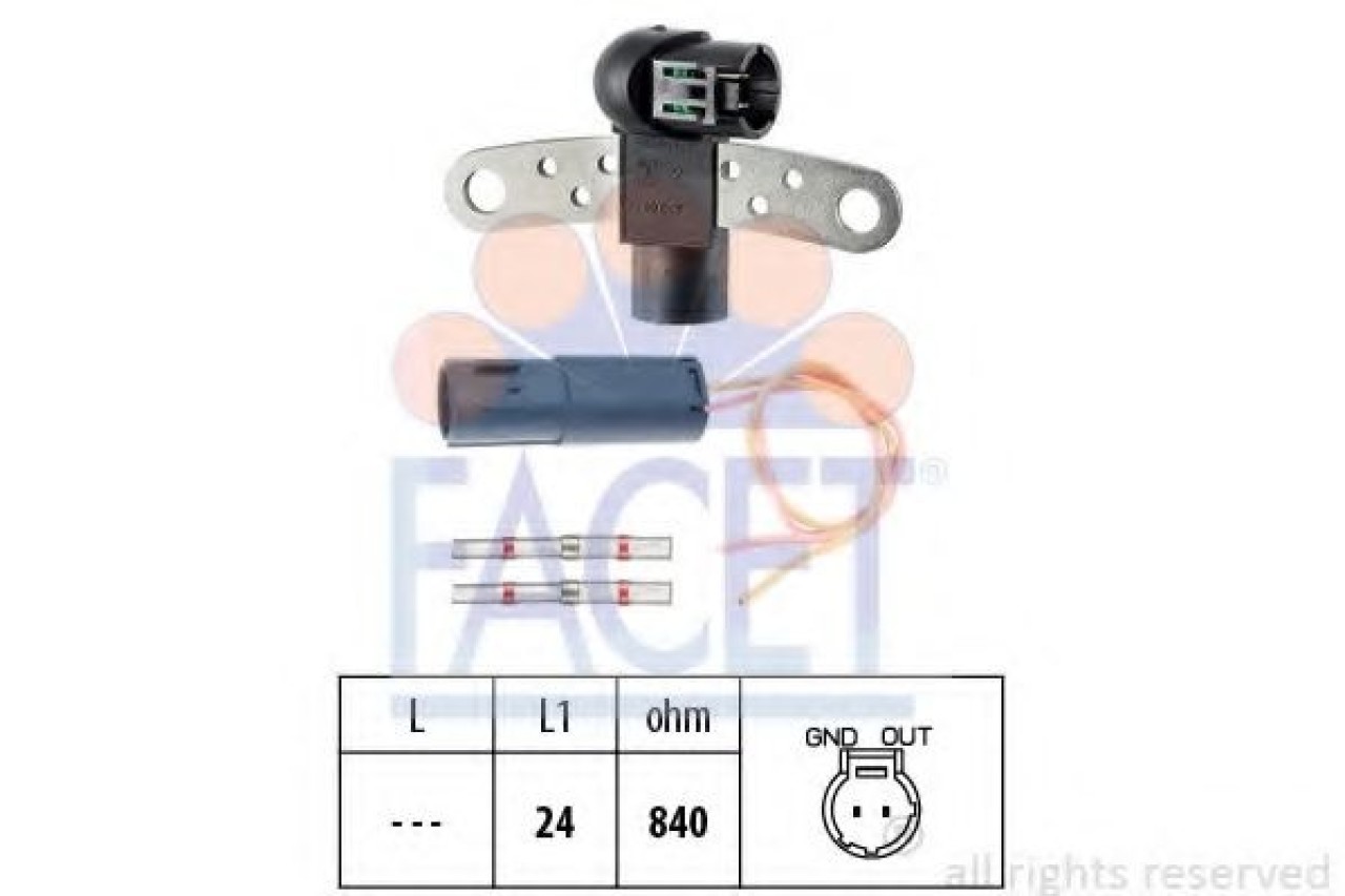 Senzor impulsuri, arbore cotit RENAULT LAGUNA I (B56, 556) (1993 - 2001) FACET 9.0199K piesa NOUA
