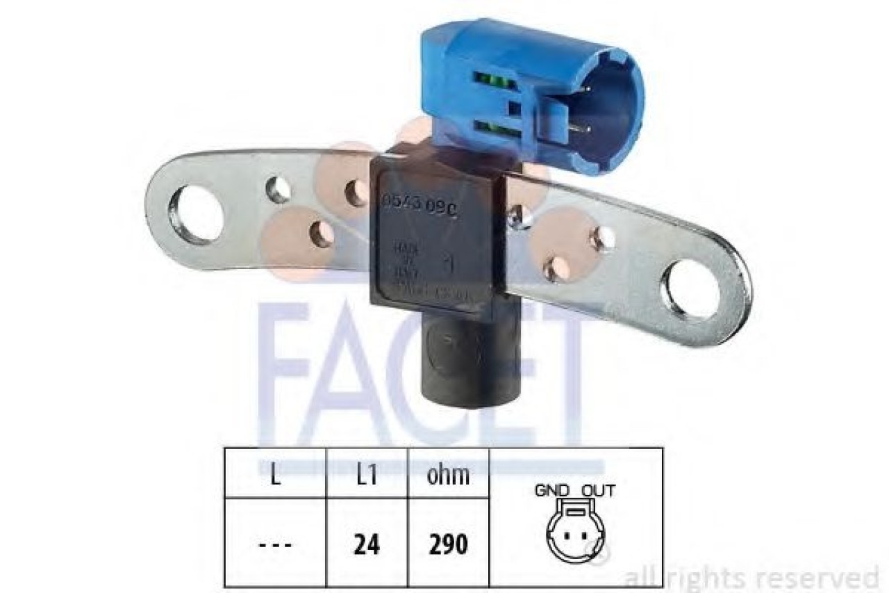 Senzor impulsuri, arbore cotit RENAULT LAGUNA I (B56, 556) (1993 - 2001) FACET 9.0543 piesa NOUA