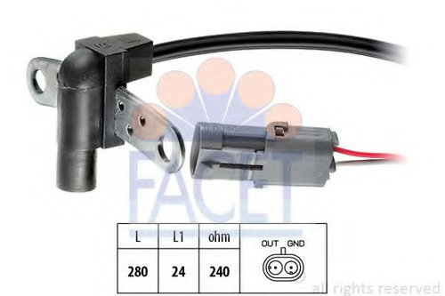 Senzor impulsuri, arbore cotit RENAULT MEGANE I Break (KA0/1) (1999 - 2003) FACET 9.0023 piesa NOUA