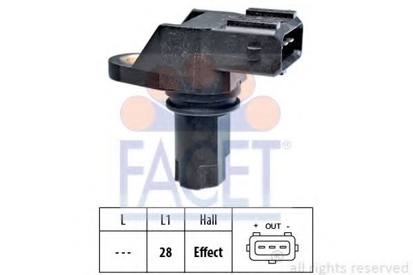 Senzor impulsuri, arbore cotit RENAULT TRAFIC II bus (JL) (2001 - 2014) FACET 9.0349 piesa NOUA